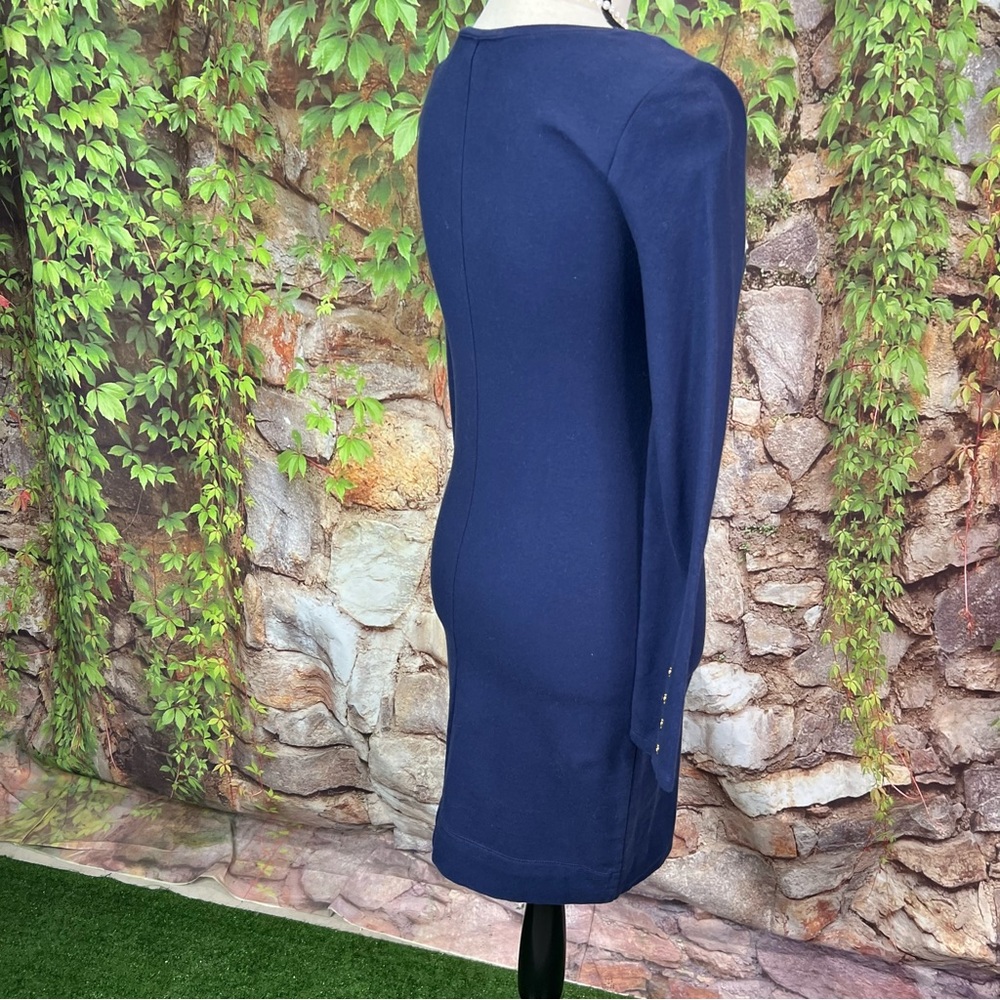 LILLY PULITZER Navy Blue Ponte White Applique Dress, XS - Picture 6 of 12